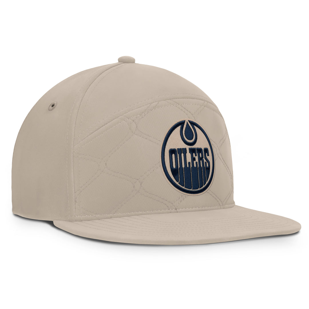 Edmonton Oilers Fanatics Cream 2026-27 Authentic Pro Road Horizon Snapback Hat