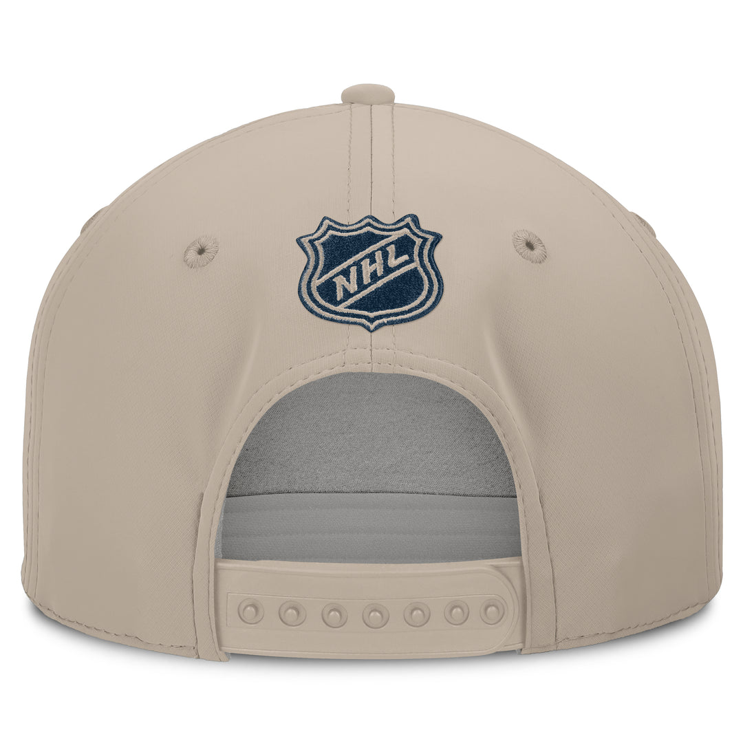 Edmonton Oilers Fanatics Cream 2026-27 Authentic Pro Road Horizon Snapback Hat