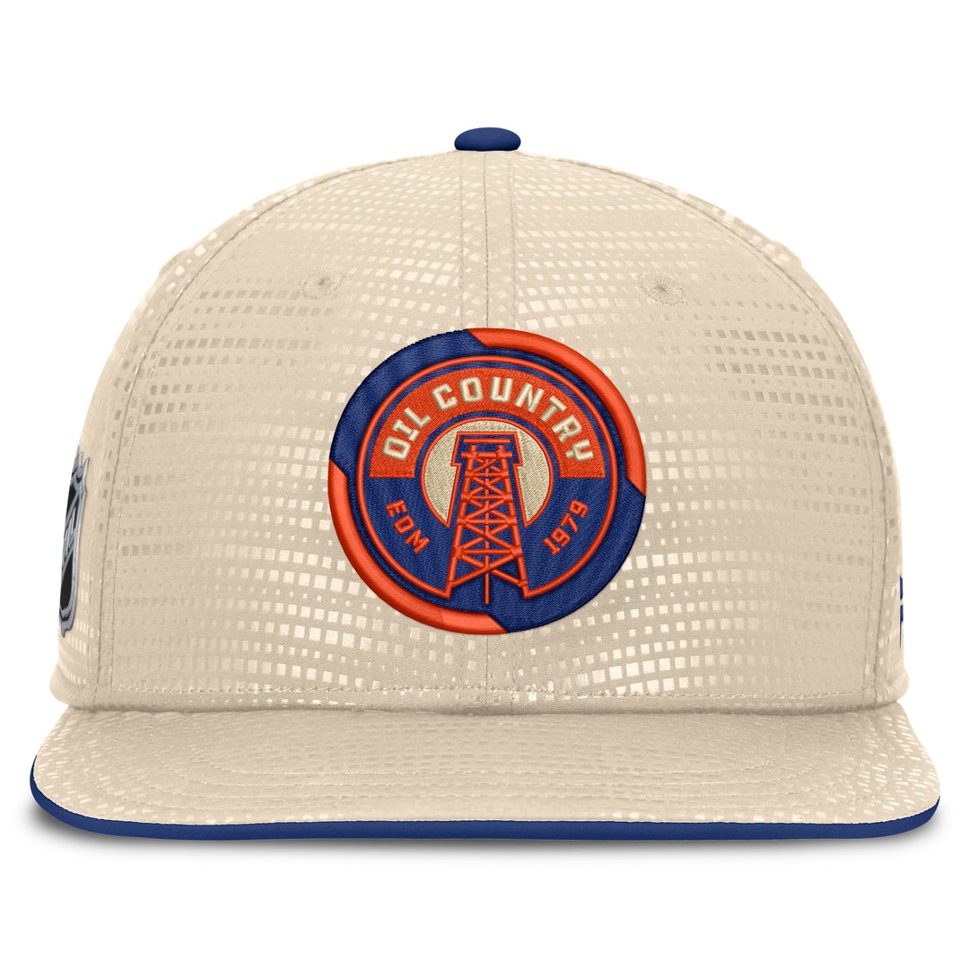 Edmonton Oilers Fanatics Cream 2026-27 Authentic Pro Rink Alternate Snapback Hat