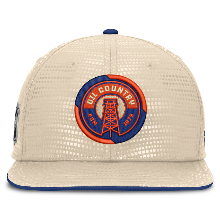 Edmonton Oilers Fanatics Cream 2026-27 Authentic Pro Rink Alternate Snapback Hat