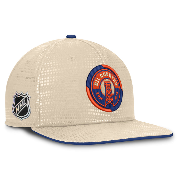 Edmonton Oilers Fanatics Cream 2026-27 Authentic Pro Rink Alternate Snapback Hat