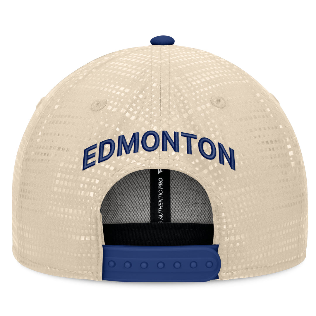 Edmonton Oilers Fanatics Cream 2026-27 Authentic Pro Rink Alternate Snapback Hat