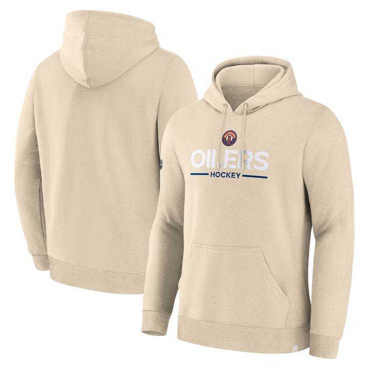 Edmonton Oilers Fanatics Cream Alternate Logo Legacy Hoodie