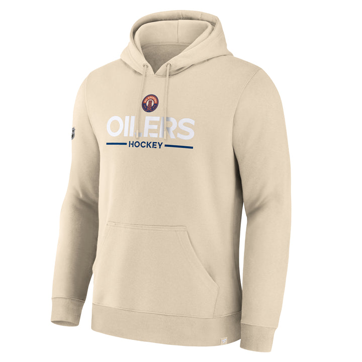 Edmonton Oilers Fanatics Cream Alternate Logo Legacy Hoodie