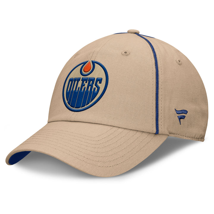 Edmonton Oilers Fanatics Cream Setoff Adjustable Hat