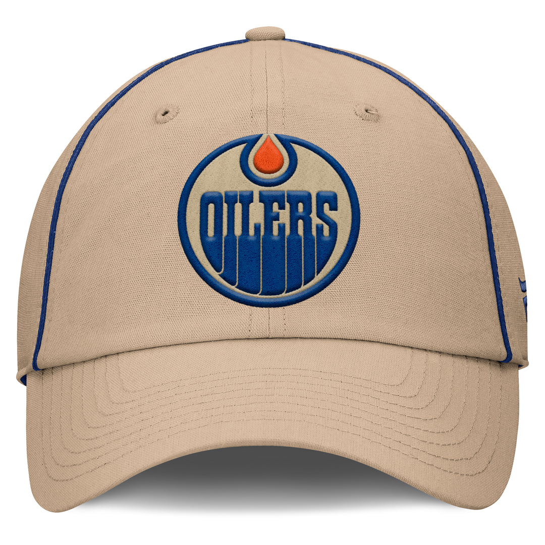 Edmonton Oilers Fanatics Cream Setoff Adjustable Hat