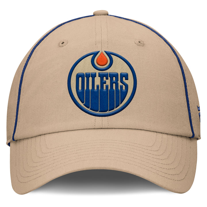 Edmonton Oilers Fanatics Cream Setoff Adjustable Hat