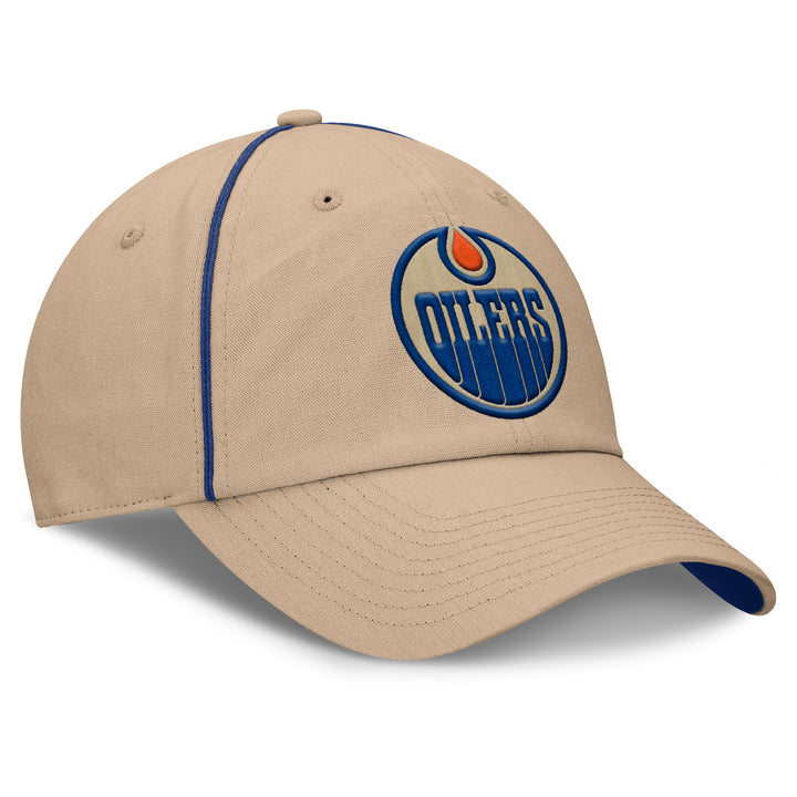Edmonton Oilers Fanatics Cream Setoff Adjustable Hat