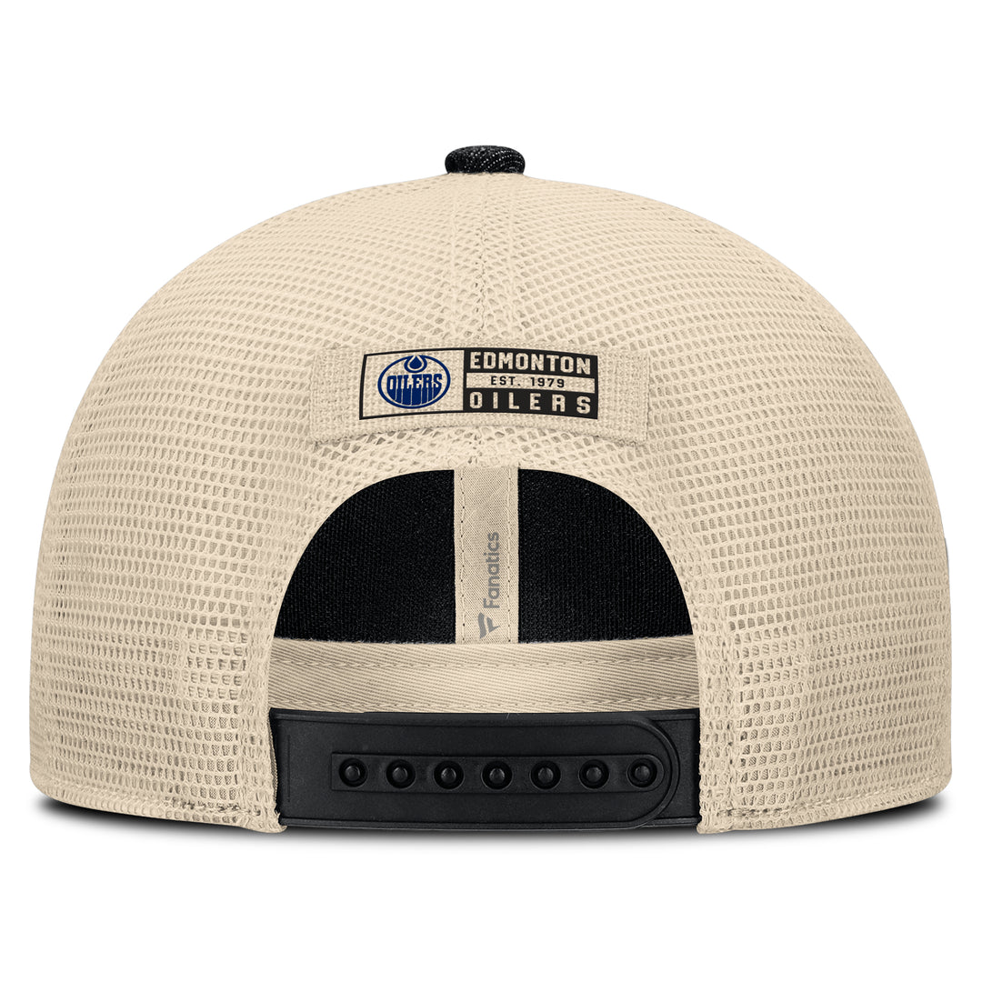 Edmonton Oilers Fanatics Denim Epic Mesh Snapback Hat