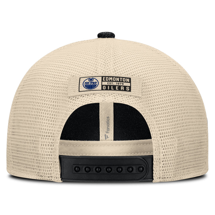 Edmonton Oilers Fanatics Denim Epic Mesh Snapback Hat
