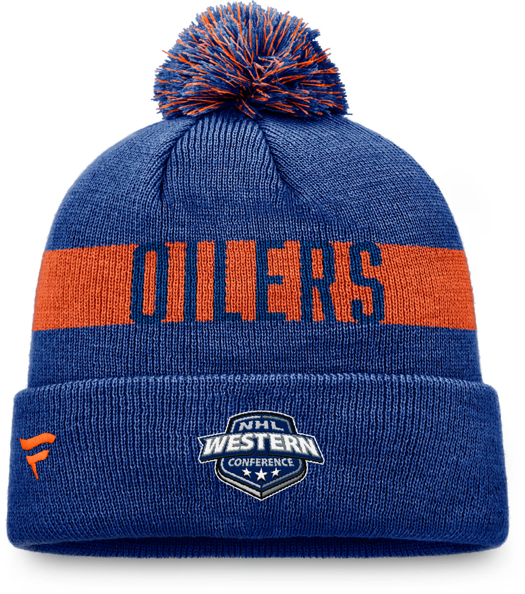 Edmonton Oilers Fanatics Fundamental Blue & Orange Cuffed Knit Toque