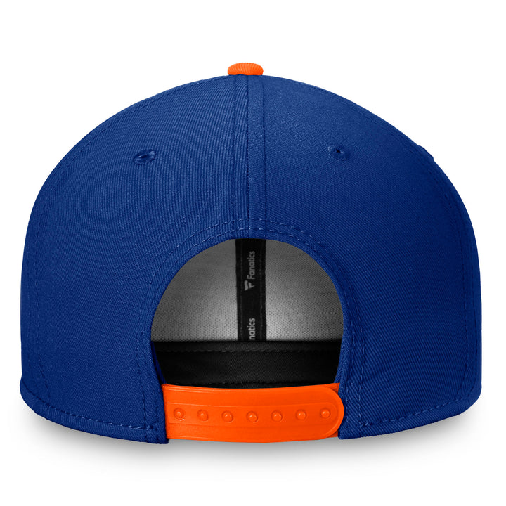 Edmonton Oilers Fanatics Fundamental Structured Adjustable Blue & Orange Flat Brim Snapback Hat