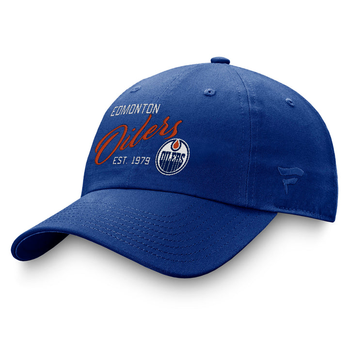 Edmonton Oilers Women's Fanatics Fundamental Blue Unstructured Adjustable Hat