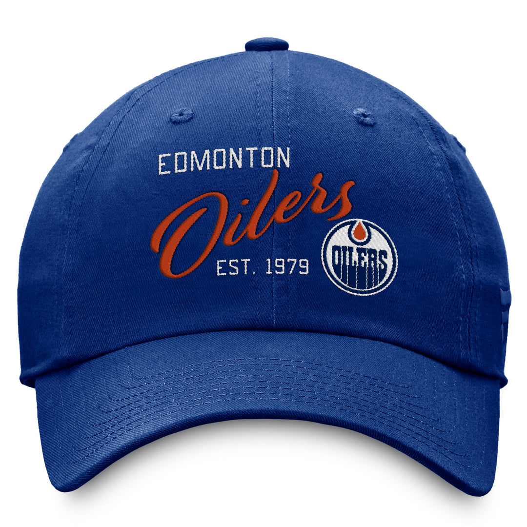 Edmonton Oilers Women's Fanatics Fundamental Blue Unstructured Adjustable Hat