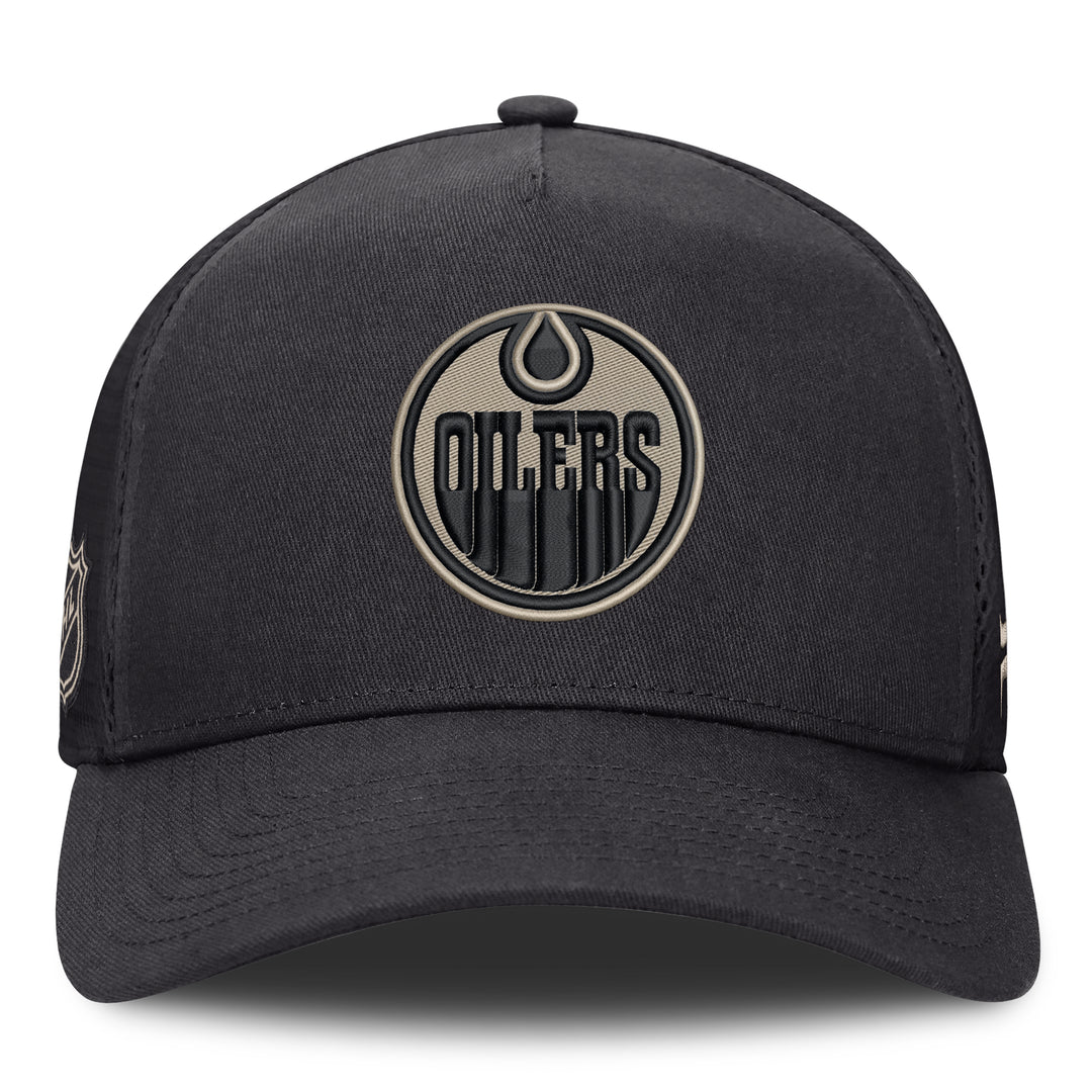 Edmonton Oilers Fanatics Grey 2026-27 Authentic Pro Road Utopia A-Frame Snapback Hat