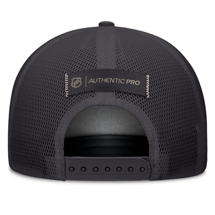 Edmonton Oilers Fanatics Grey 2026-27 Authentic Pro Road Utopia A-Frame Snapback Hat