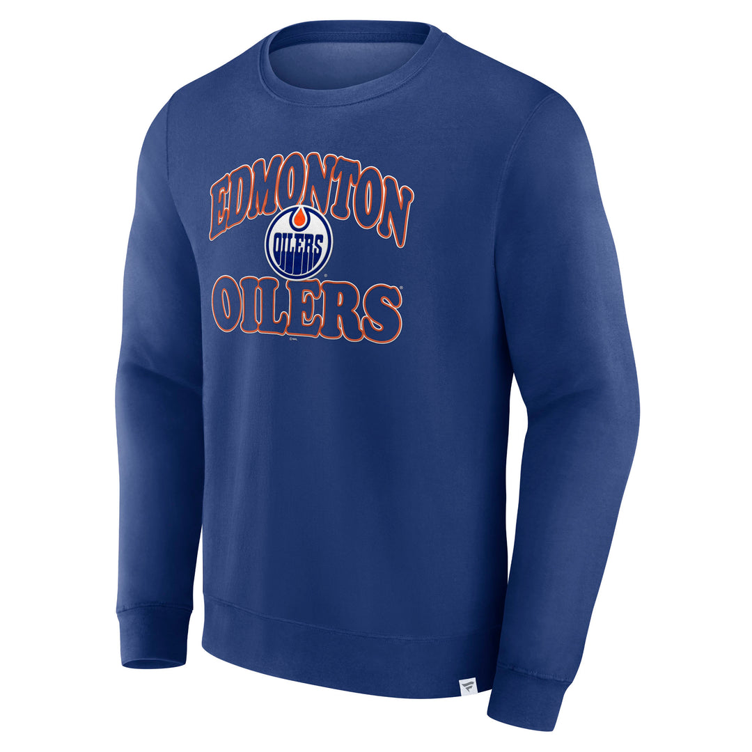 Edmonton Oilers Fanatics Heat Up Blue Crewneck Sweatshirt