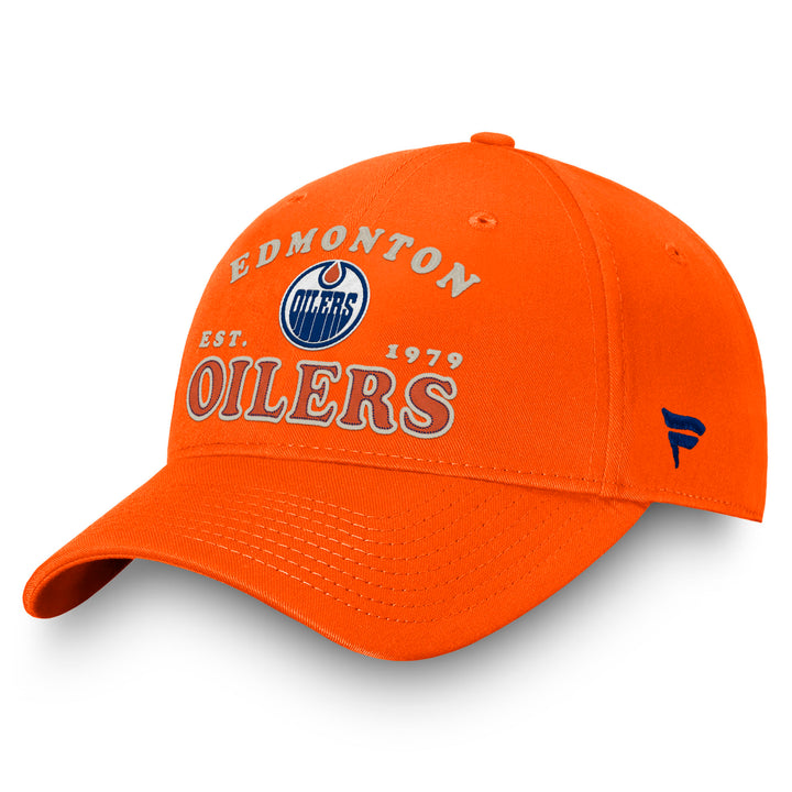 Edmonton Oilers Fanatics Heritage Orange Unstructured Adjustable Hat