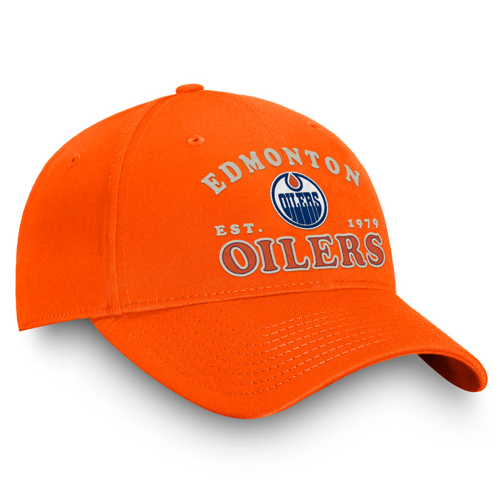 Edmonton Oilers Fanatics Heritage Orange Unstructured Adjustable Hat