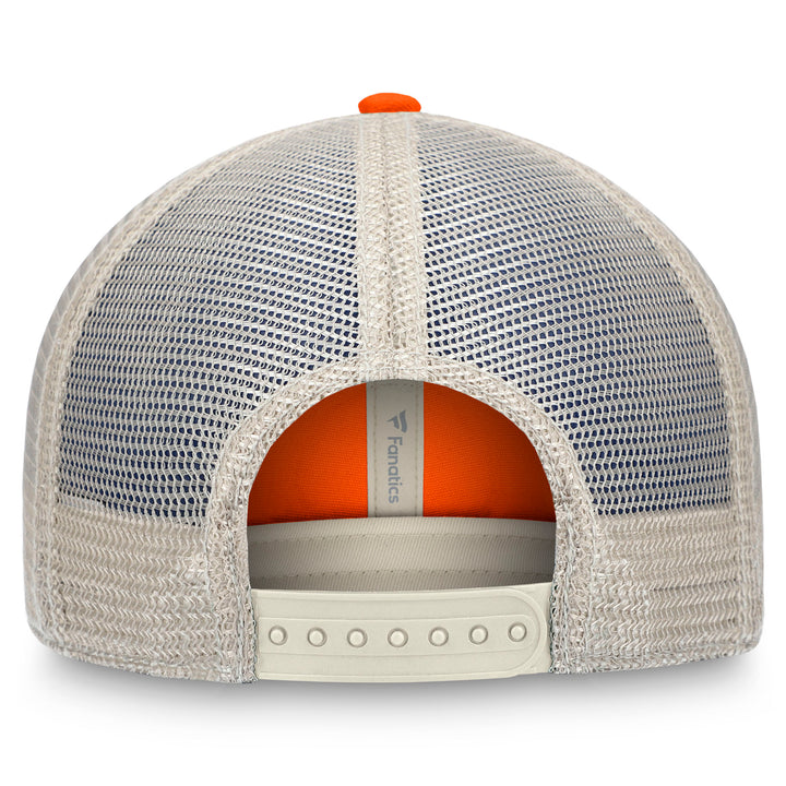 Edmonton Oilers Fanatics Heritage Orange & White Unstructured Meshback Snapback Hat