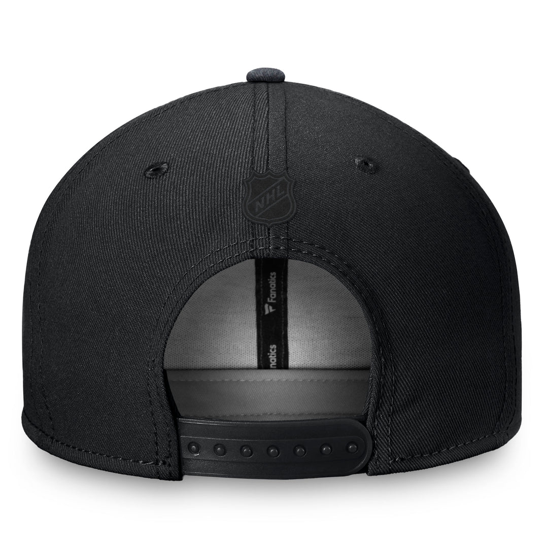 Edmonton Oilers Fanatics Iced Out Black Flat Brim Snapback Hat