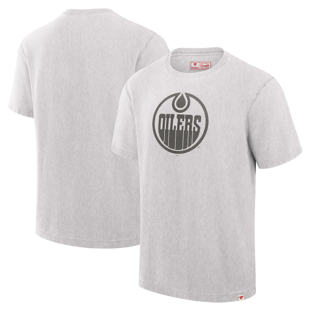 Edmonton Oilers Fanatics Made in Canada Redwoods Light Cream T-Shirt