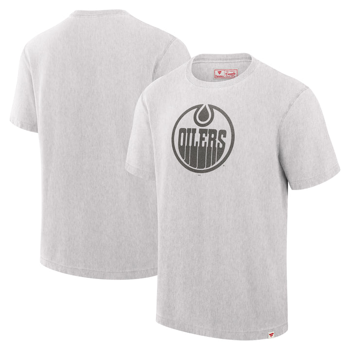 Edmonton Oilers Fanatics Made in Canada Redwoods Light Cream T-Shirt