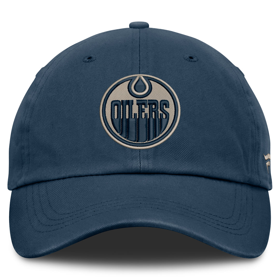 Edmonton Oilers Fanatics Navy 2026-27 Authentic Pro Road Utopia Adjustable Hat