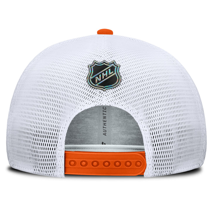 Edmonton Oilers Fanatics Orange 2025-26 Authentic Pro Rink 7.1 Mesh Snapback Hat