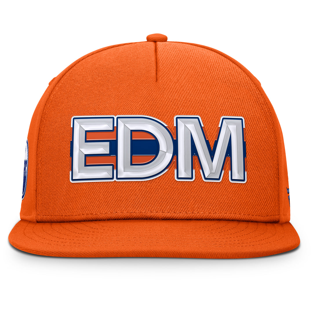 Edmonton Oilers Fanatics Orange 2025-26 Authentic Pro Rink 8 Snapback Hat