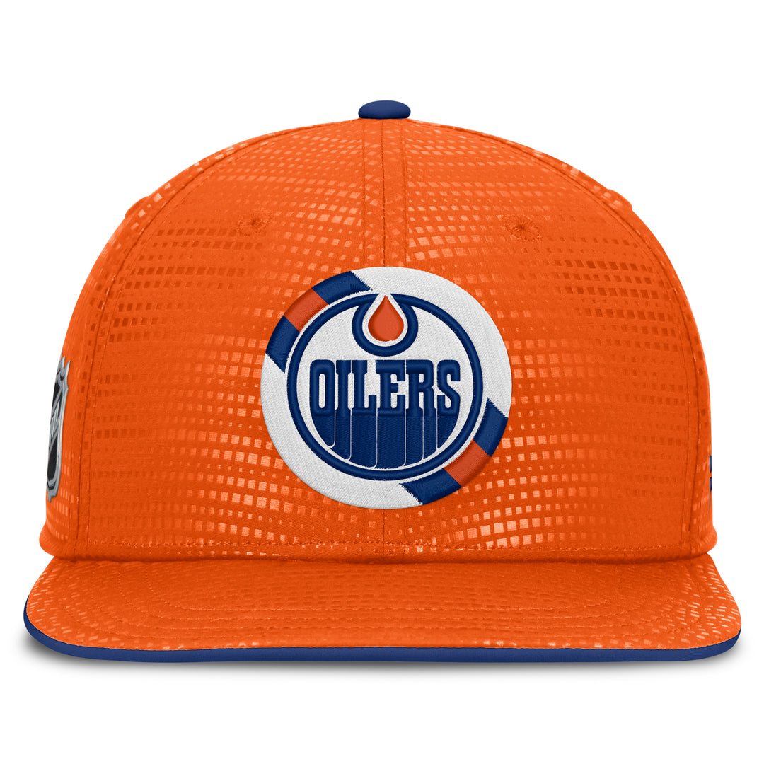 Edmonton Oilers Fanatics Orange 2026-27 Authentic Pro Rink Square Visor Snapback Hat