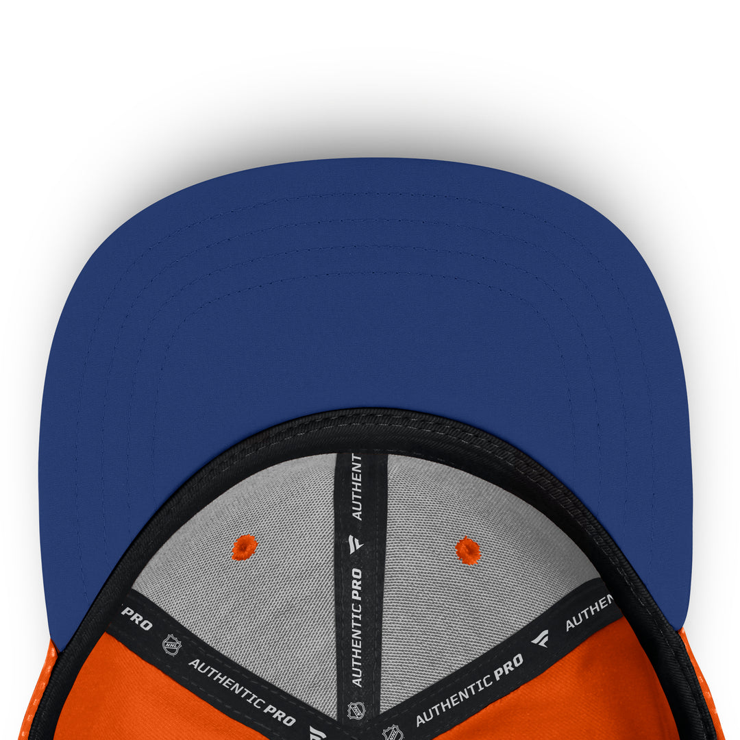 Edmonton Oilers Fanatics Orange 2026-27 Authentic Pro Rink Square Visor Snapback Hat