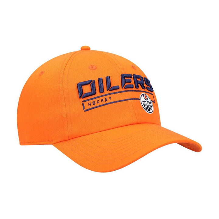 Edmonton Oilers Fanatics Orange Rinkside Authentic Pro Adjustable Hat