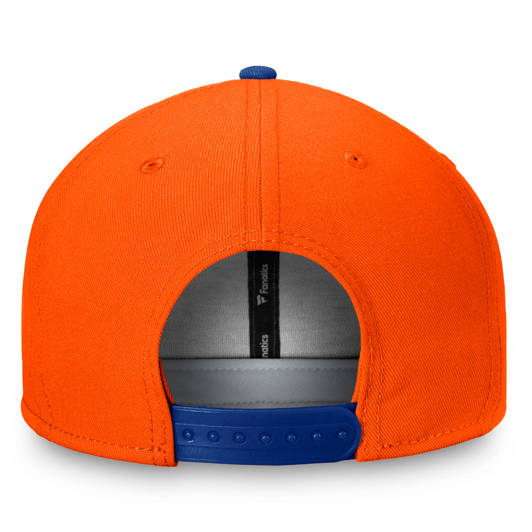 Edmonton Oilers Fanatics Orange Wordmark Flat Brim Snapback Hat