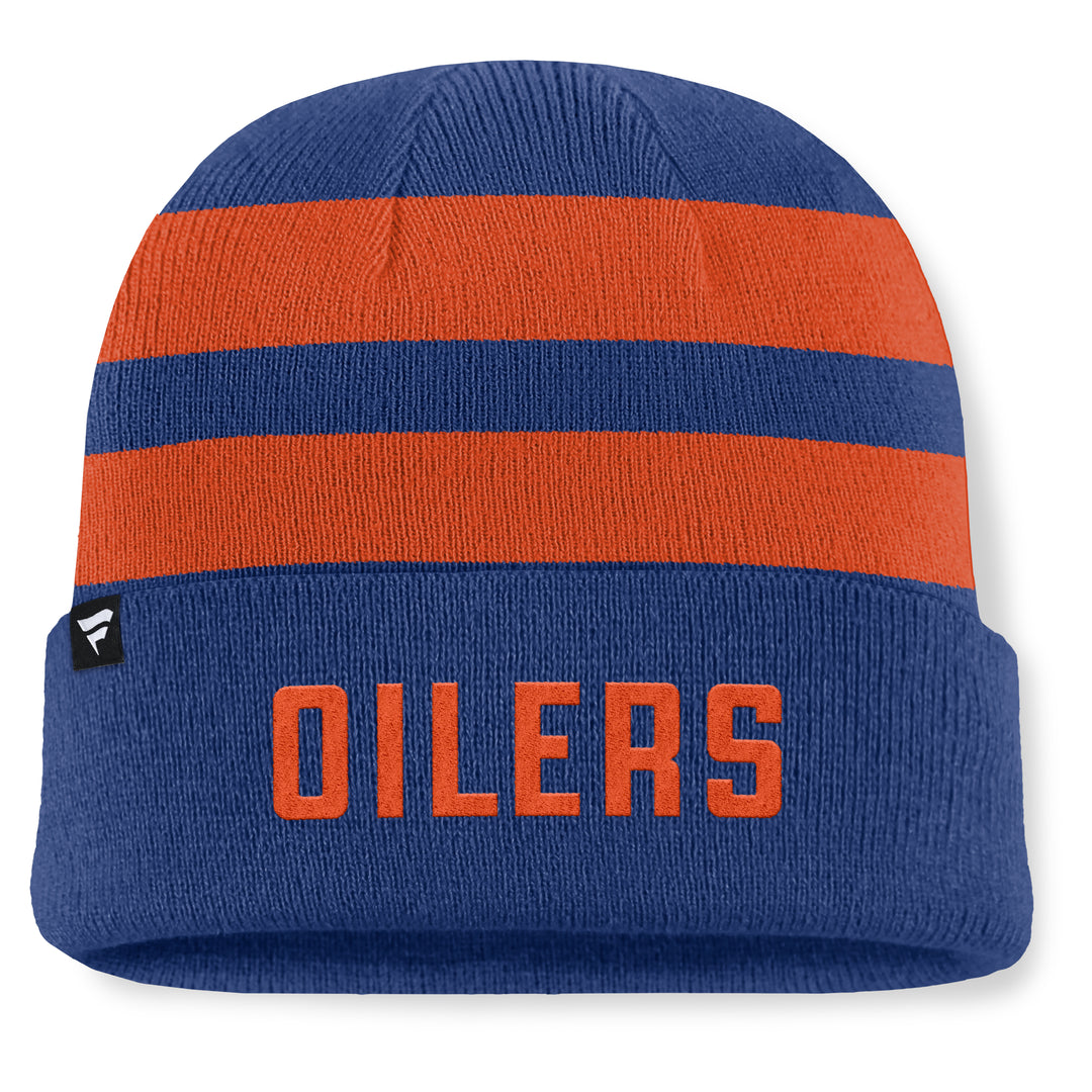 Edmonton Oilers Fanatics Orange & Blue Swipe Cuffed Toque