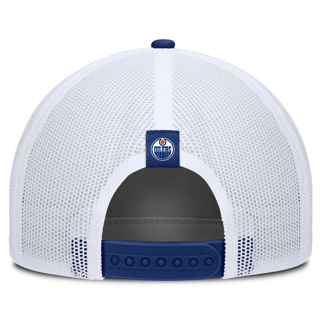 Edmonton Oilers Fanatics Orange & White Bulletin Mesh Snapback Hat