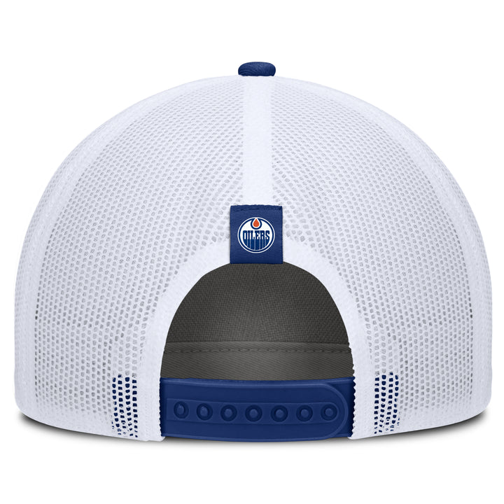 Edmonton Oilers Fanatics Orange & White Bulletin Mesh Snapback Hat