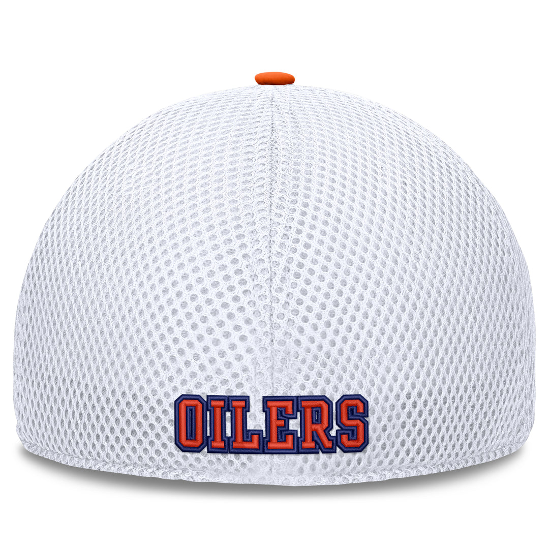 Edmonton Oilers Fanatics Orange & White Smatter Mesh Flex Hat