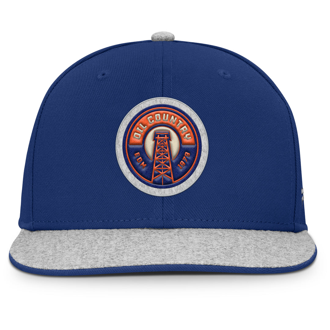Edmonton Oilers Fanatics Royal Loden Alternate Flat Brim Snapback Hat