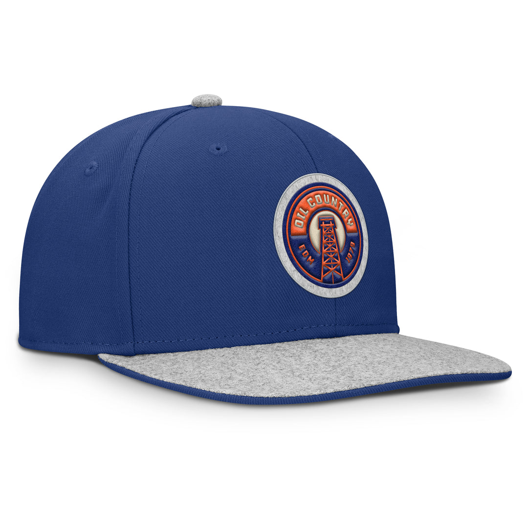 Edmonton Oilers Fanatics Royal Loden Alternate Flat Brim Snapback Hat