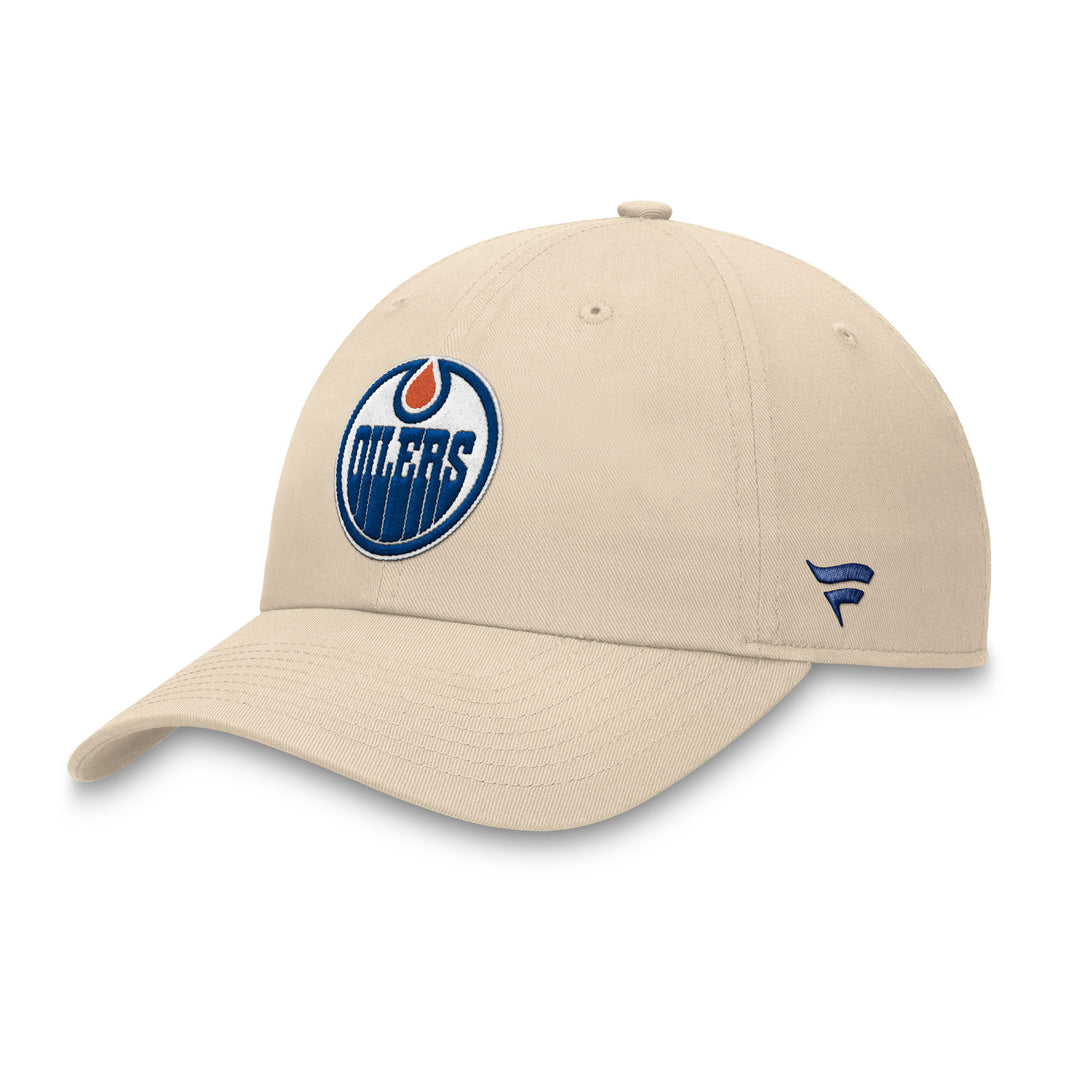 Edmonton Oilers Fanatics Tan Midfield Unstructured Adjustable Hat
