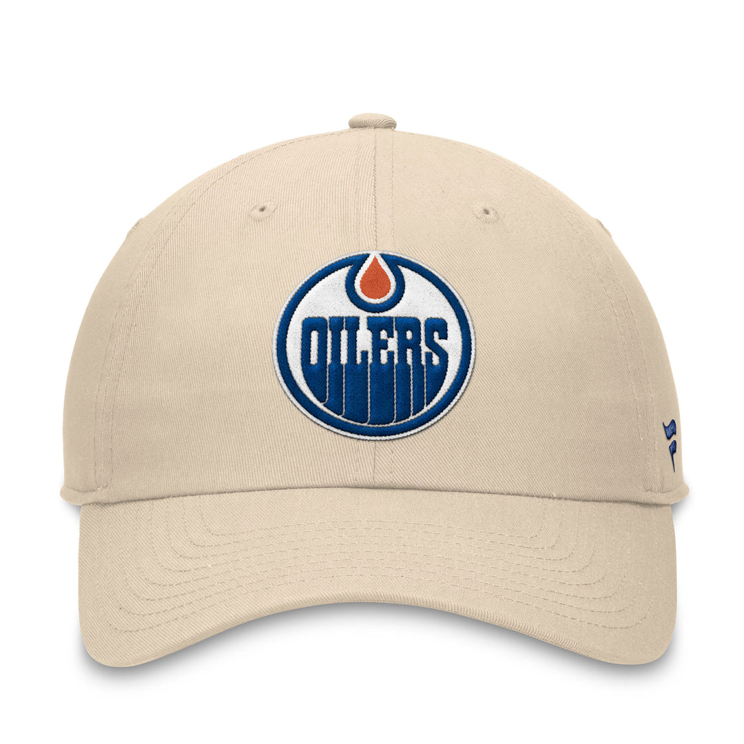 Edmonton Oilers Fanatics Tan Midfield Unstructured Adjustable Hat
