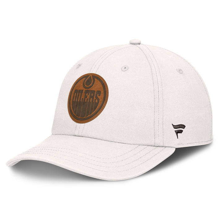 Edmonton Oilers Fanatics White Buckledown Adjustable Hat