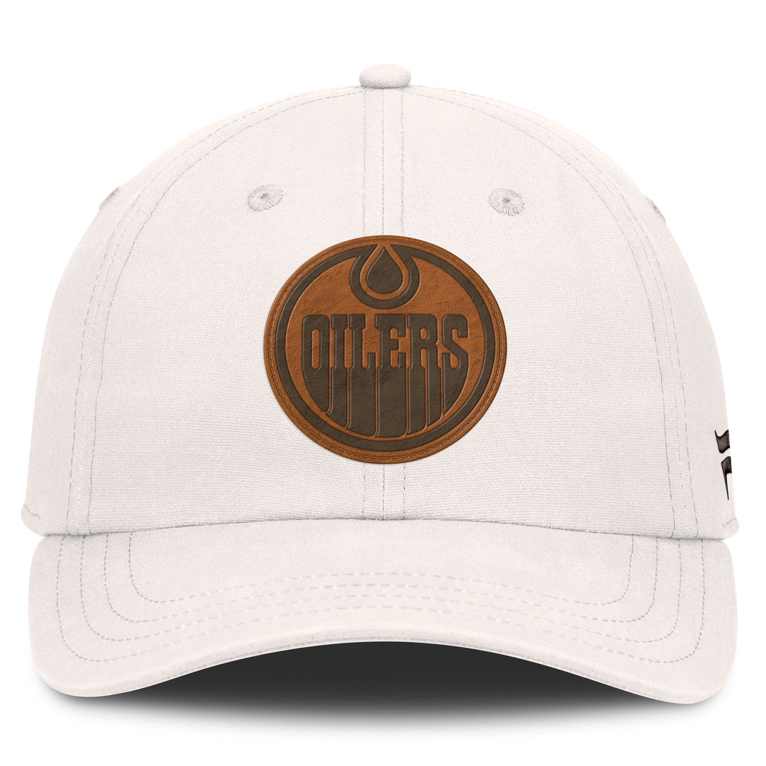 Edmonton Oilers Fanatics White Buckledown Adjustable Hat