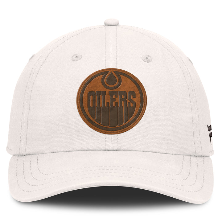 Edmonton Oilers Fanatics White Buckledown Adjustable Hat