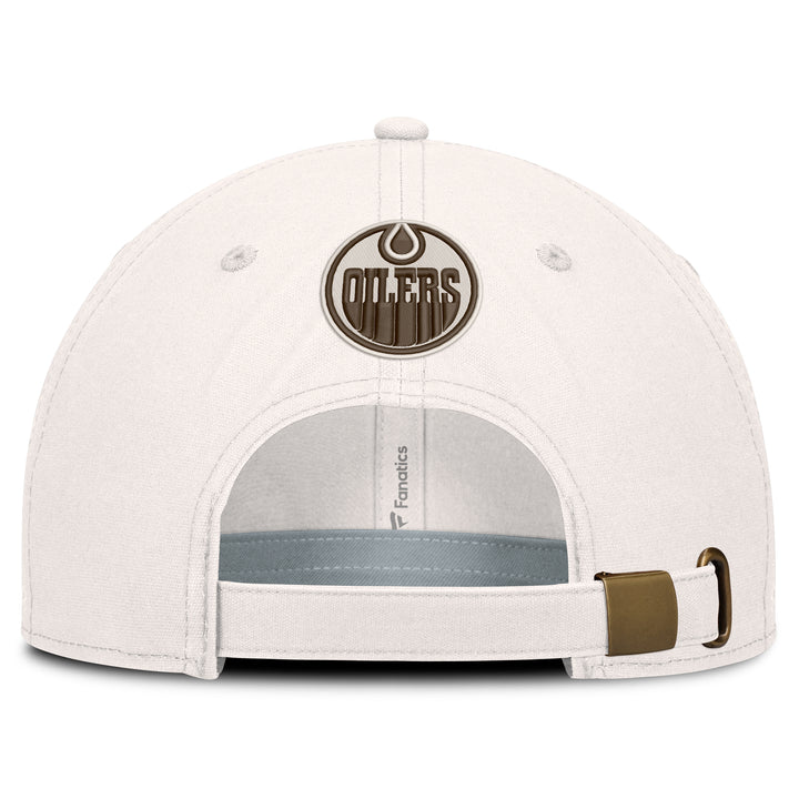 Edmonton Oilers Fanatics White Buckledown Adjustable Hat
