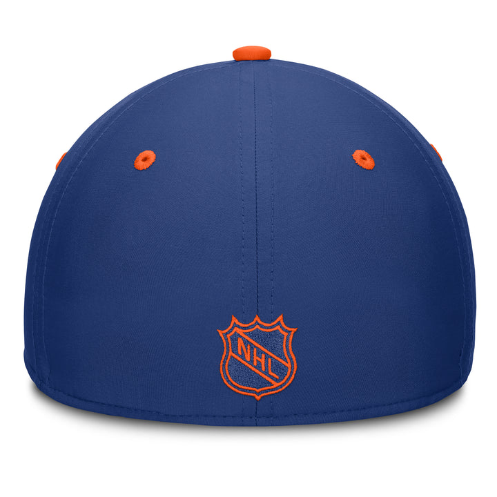 Edmonton Oilers Fanatics White & Blue Biscuit Flex Hat