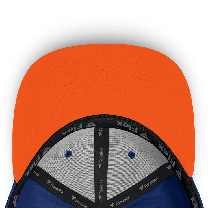 Edmonton Oilers Fanatics White & Blue Biscuit Flex Hat