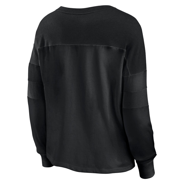 Edmonton Oilers Women's Fanatics Black Iced Out Long Sleeve T-Shirt