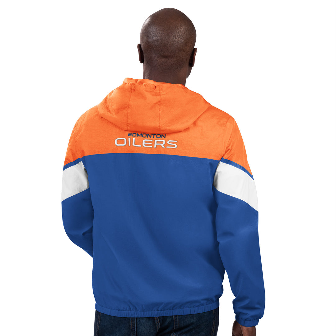 Edmonton Oilers G-III Lay Up Royal & Orange Full-Zip Jacket